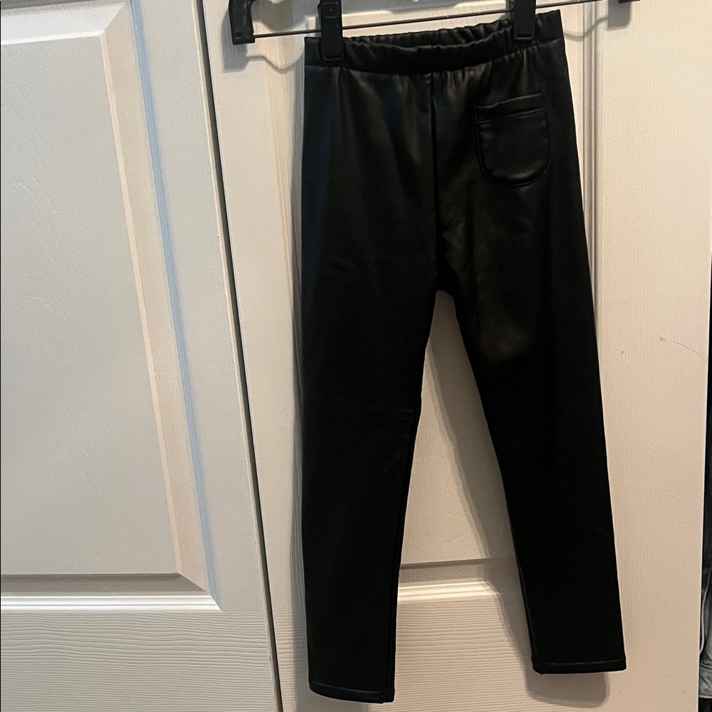 Zara Black Faux Leather Leggings